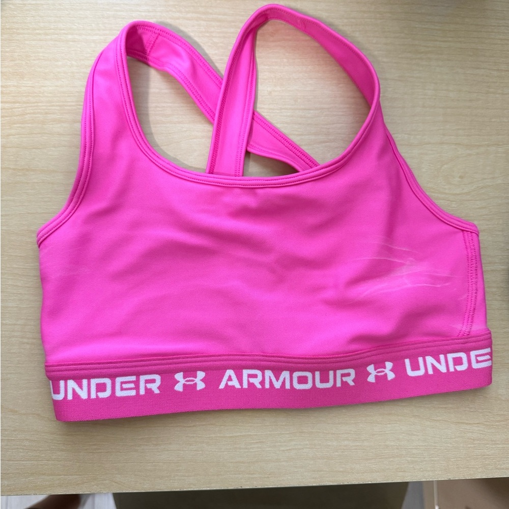 Under Armour Hot Pink Crossback Bra